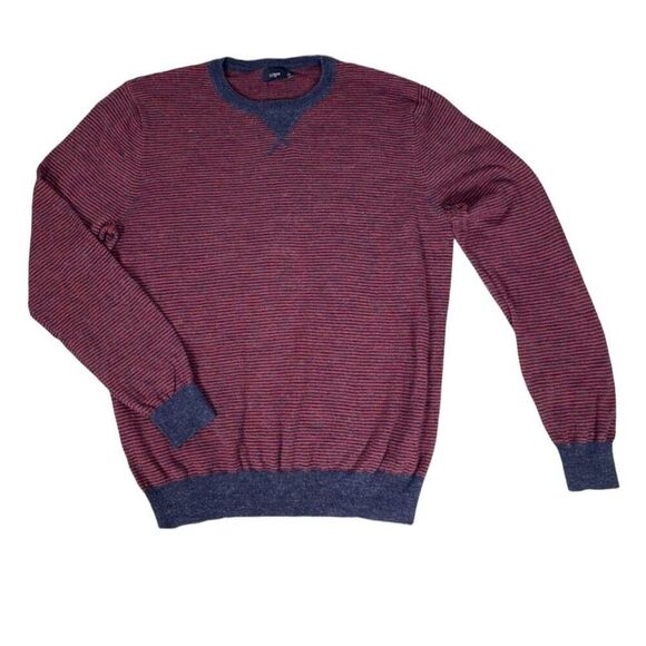 J. Crew Men's Long Sleeve Sweater size XL Red Blue Cotton - Picture 1 of 6